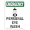 Signmission Safety Sign, OSHA EMERGENCY, 10" Height, Personal Eyewash Station, Portrait OS-EM-D-710-V-10522 - alternate 1